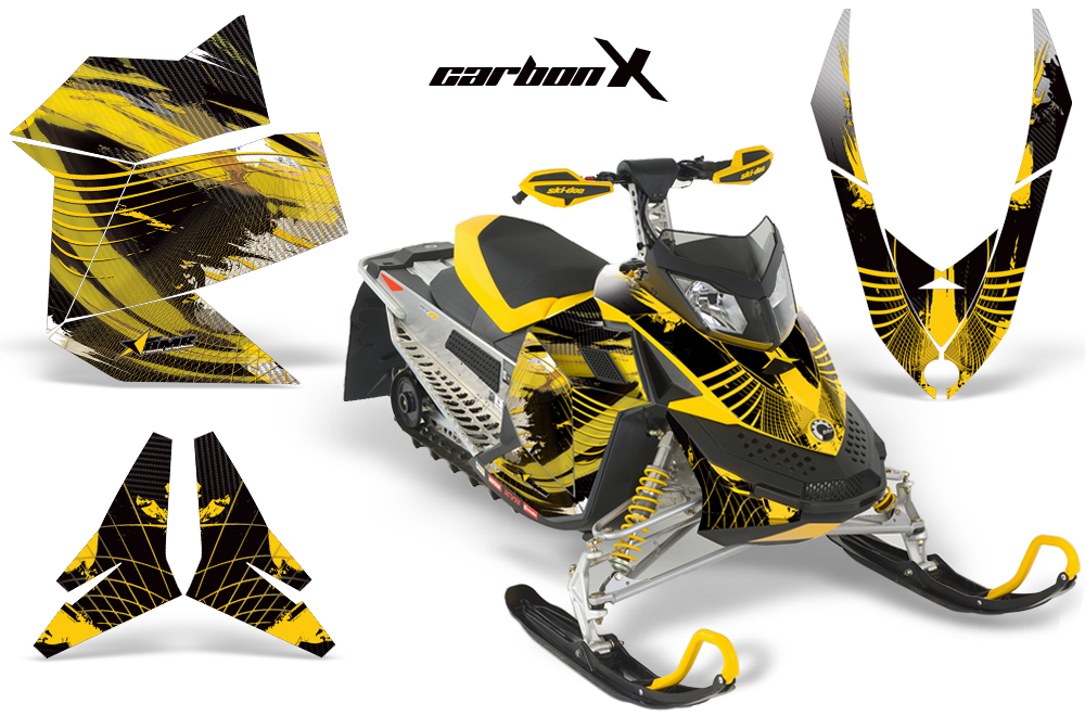 Skidoo REV XP Graphics Kit Skidoo REV XP CarbonX MustardYellow